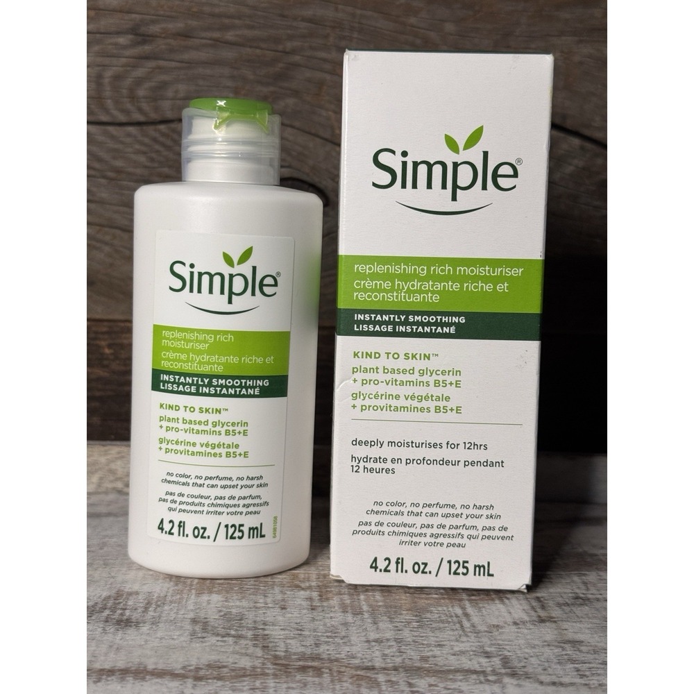 Simple Kind to Skin Replenishing Rich Moisturizer 4.2oz NEW | MSRP = $22